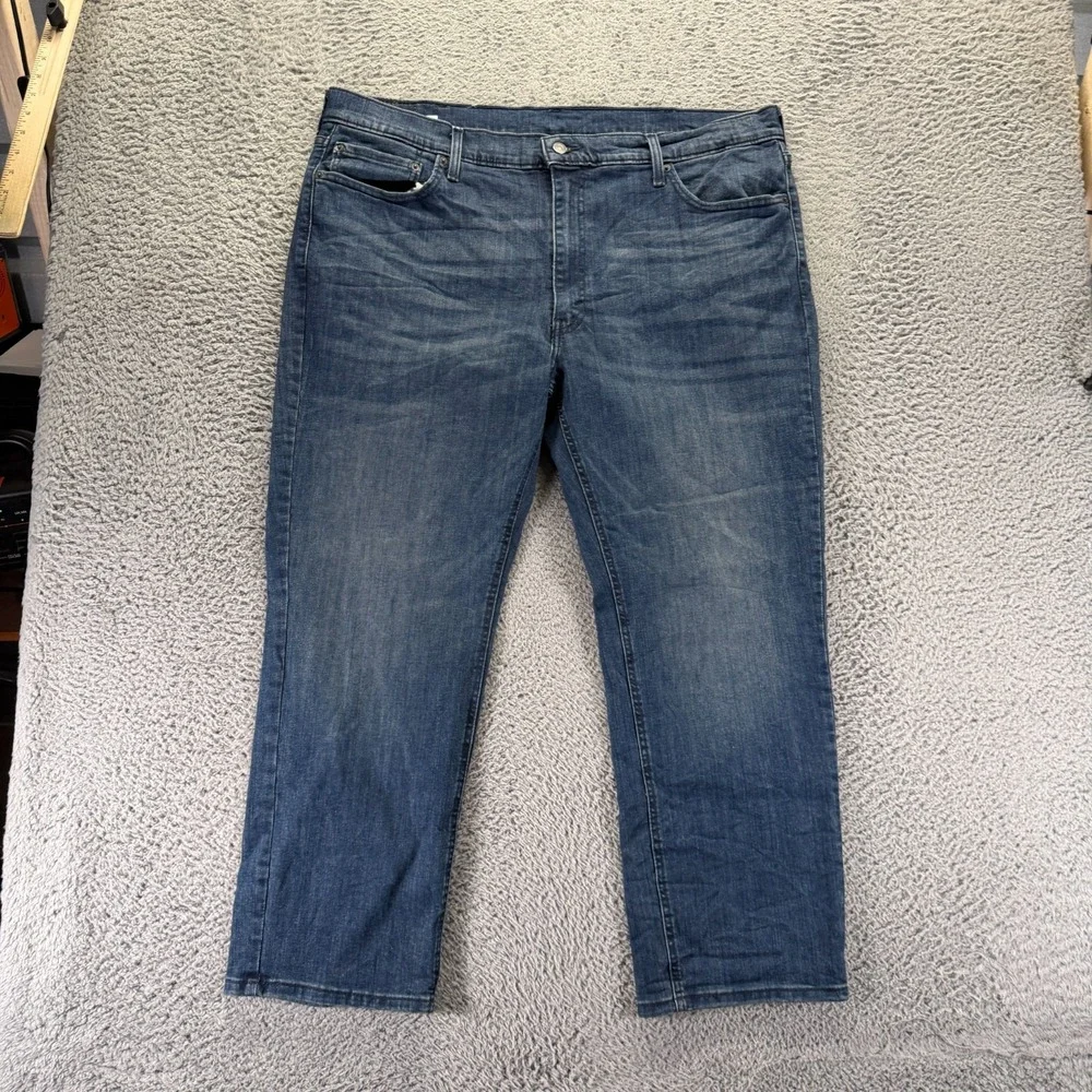 Levi's 541 Jeans Mens 42x30 Blue Cotton Denim Straight Workwear Faded Stretch